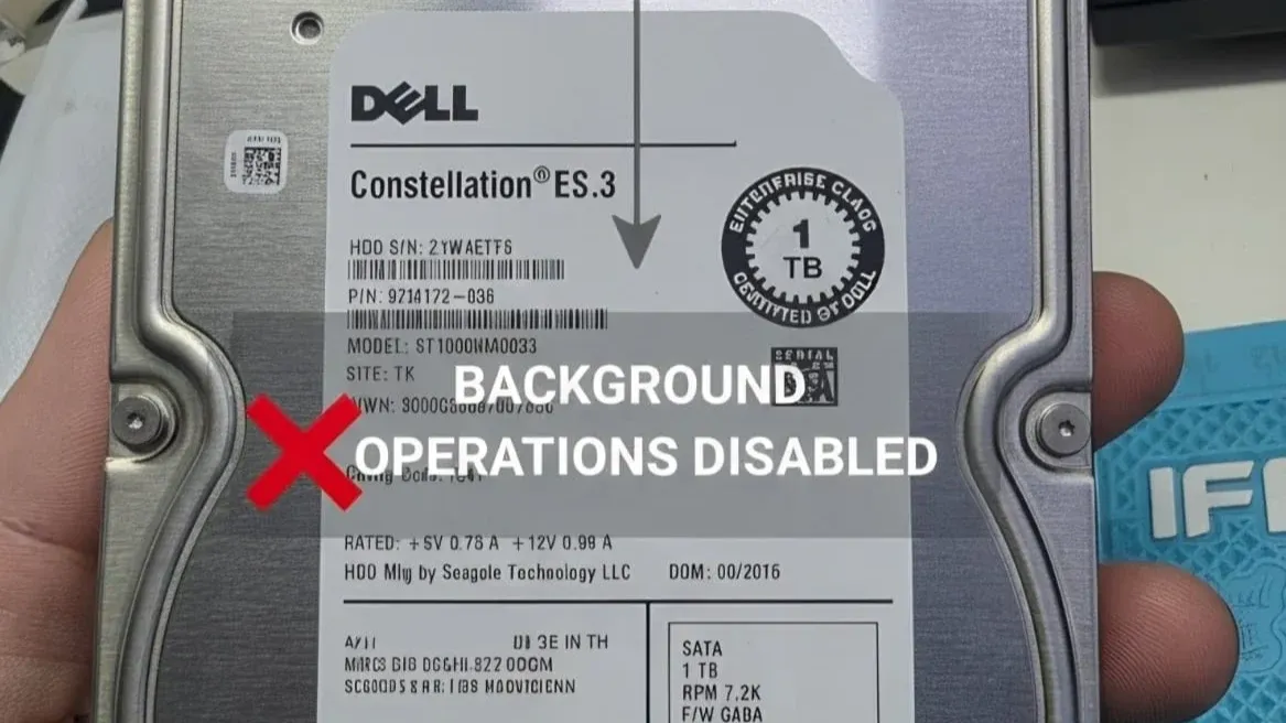 إيقاف العمليات الخلفية وتثبيت الـ Firmware من الـ Terminal لحماية الـ Weak Head في أقراص Seagate F3